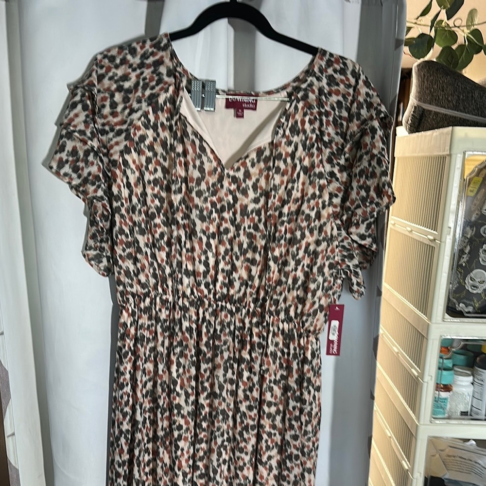 Cynthia Rowley Multicolor Flutter Sleeve Dress